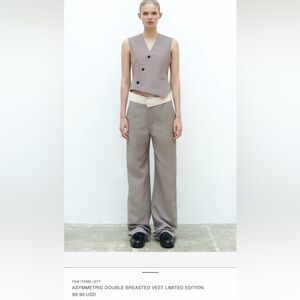 Zara Limited Edition Linen Blend Vest